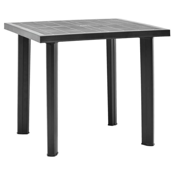 Table de jardin extérieur - Design 2022® - Anthracite 80x75x72 cm - Résistante aux intempéries