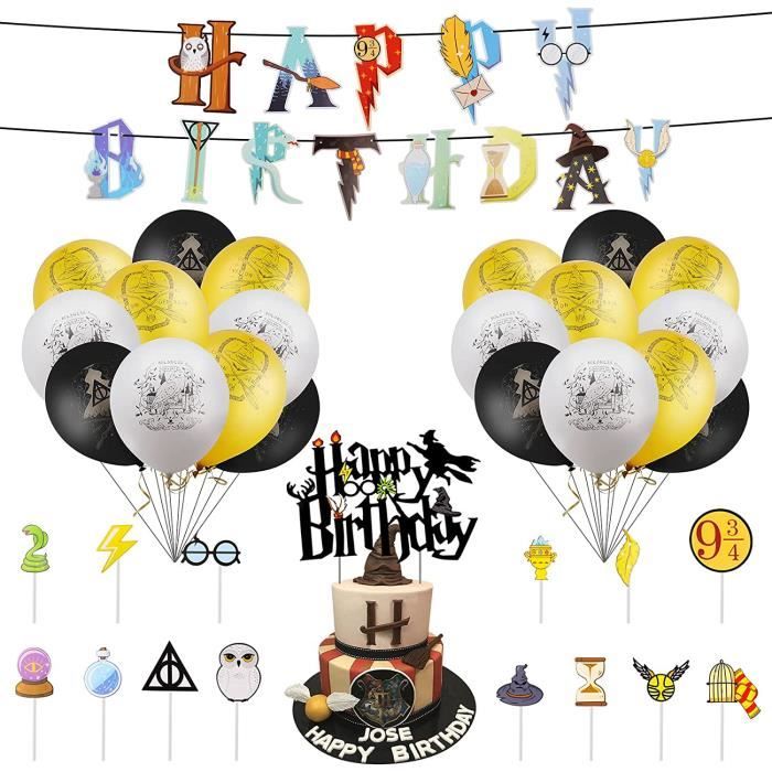 Ensemble De Fournitures Pour Fête D'Anniversaire Magical Wizard, Bannière  Joyeux Anniversaire, Set De 49 Pièces, Ballons,Aut[q10734] - Cdiscount  Maison