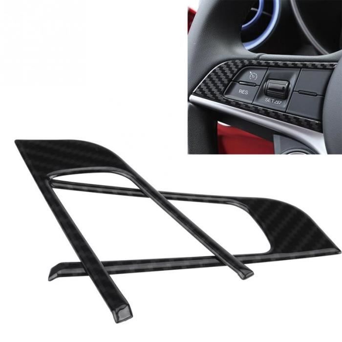 Cadre Décoratif Pour Volant Toyota C-HR 2016-2023 - Noir - En ABS - Installation Facile Avec Adhésif 3M - 9