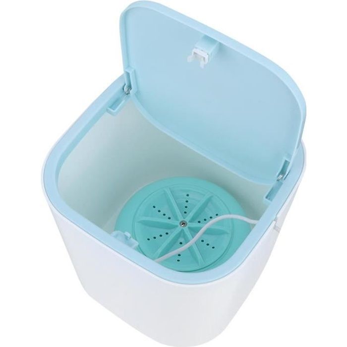 Mini Laveuse Portable USB - 3600 MAh, 10W, Pour Linge Délicat, Idéale Petits Espaces (14x14x23 Cm)