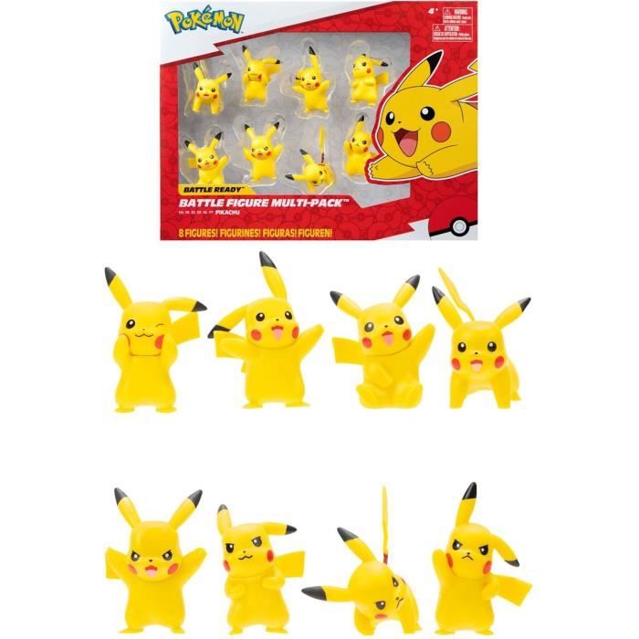 Figurines Pokémon - Pack de 8 Pikachu - Bandai