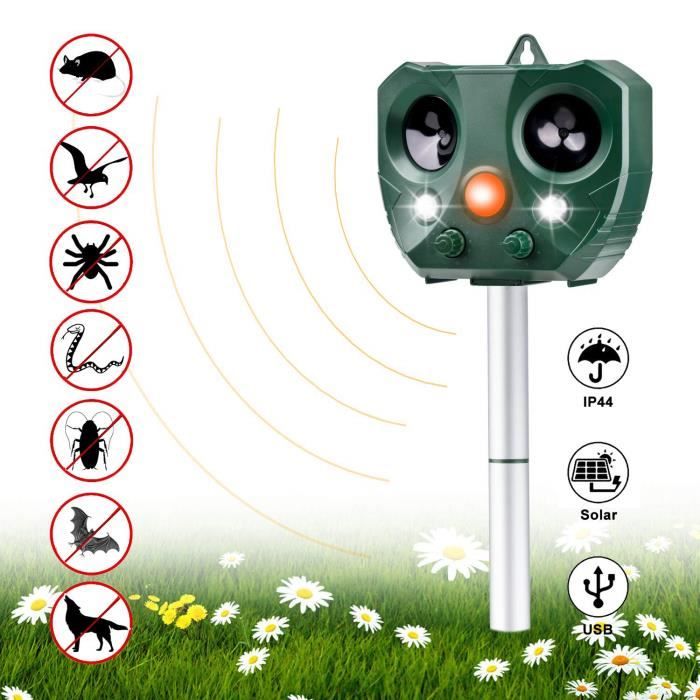 repulsif chat exterieur, repulsif chat ultrason souris et rat répulsif ultrason protection du jardin contre les animaux