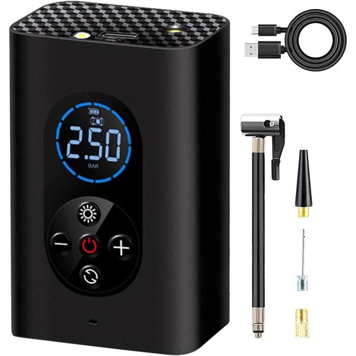 Compresseur Air Portable Électrique 150PSI 8000mAh - Pompe Pneus USB-C Lampe Torche
