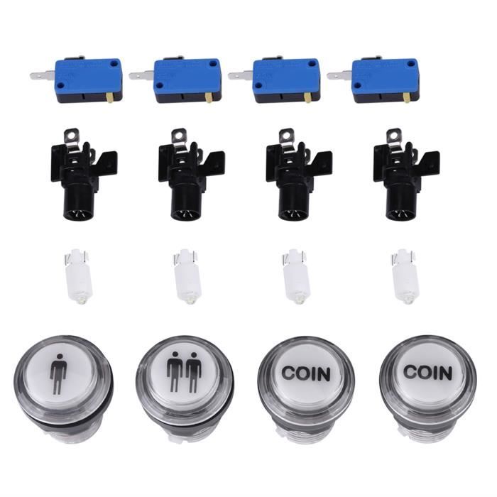 Bouton Machine à Sous 5 EG Starts - 60mm Avec Microswitch - Pour Machine à Pièces Et Jeux Rétro