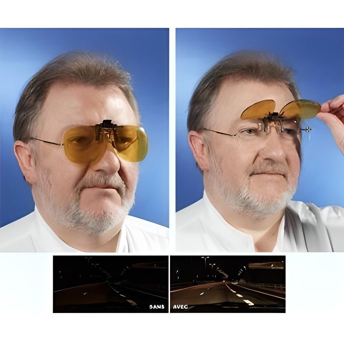 MIKOO Clip Lunettes De Soleil,Lunettes De Soleil Homme PolariséEs Clip Lunettes De Nuit Conduite Nocturne// Femmes Pour La Conduite Et Les ActivitéS De Plein Air