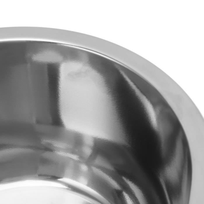 Jadeshay Évier Marin 393x273mm évier Ovale de Bateau Marin avec Trou de vidange de 40mm en Acier Inoxydable brossé pour RV Yacht Camping-Car Caravane