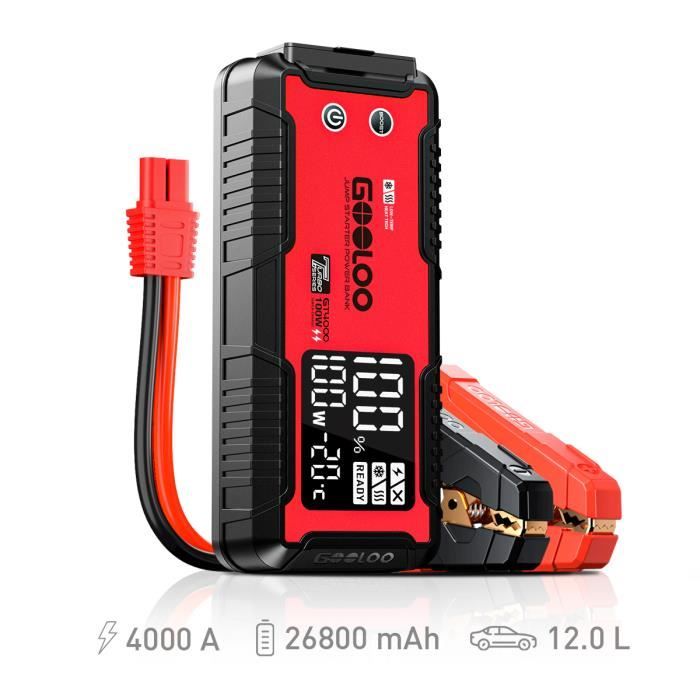 Alimentation Démarreur batterie voiture Multi-Function USB Indicateur  urgence 300a 400a 500a 600a 50800mAh 12V