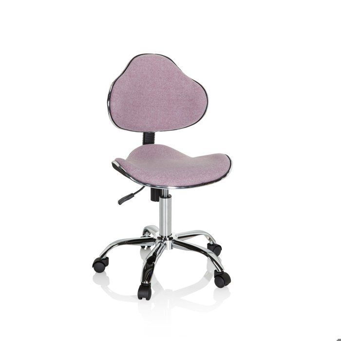 Chaise pivotante pour des enfants - hjh OFFICE - KIDDY GTI-3 - Rose - Tissu Chaise pivotante pour des enfants - hjh OFFICE - KIDDY GTI-3 - Rose - Tissu