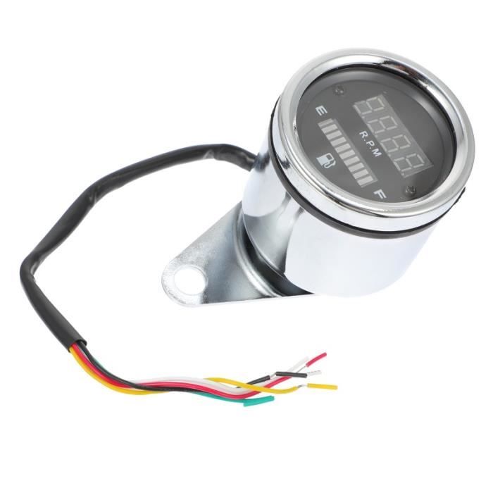 Tachymètre Électronique Universel 12V Moto - Rétroéclairage LED Précis Et Robuste