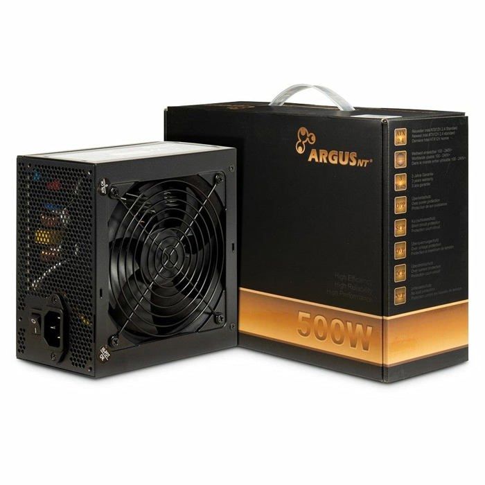 Unité dalimentation - INTER-TECH - ARGUSNT BPS-500 - 500 W - 80 PLUS - Refroidissement ventilateur 12 cm