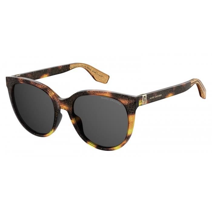 Marc Jacobs lunettes de soleil dames rondes à paillettes marron/gris