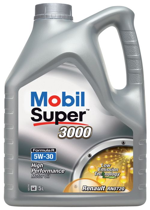 Huile moteur 5W-30 Synthétique - MOBIL - Super 3000 - Formula-R -bidon 5L - haute performance