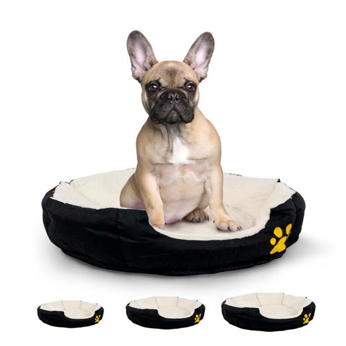 Meilleurs prix pour Panier Chien Mobiclinic Pluto Coussin Chien Souple Panier Chat Base antidérapante Confortable Lavable Taille L Noir- Beige