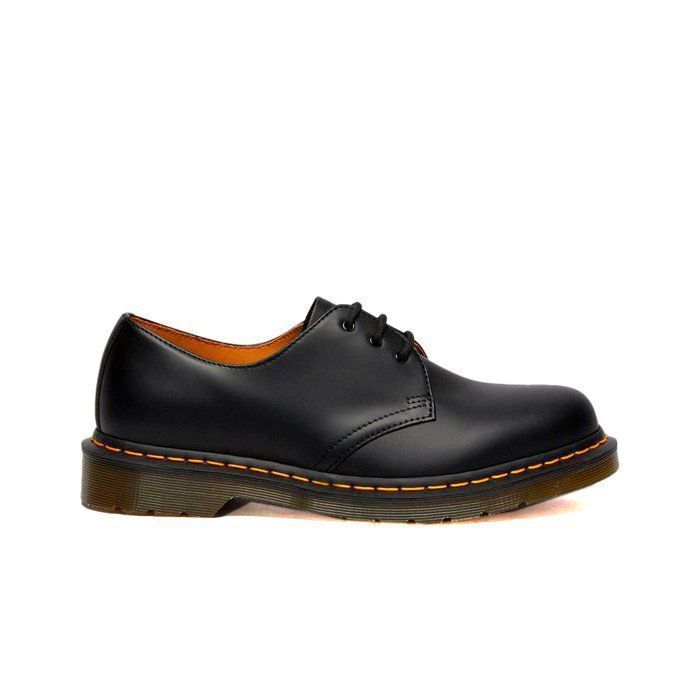 Chaussures en cuir noir Dr. Martens 1461 Smooth pour homme et femme