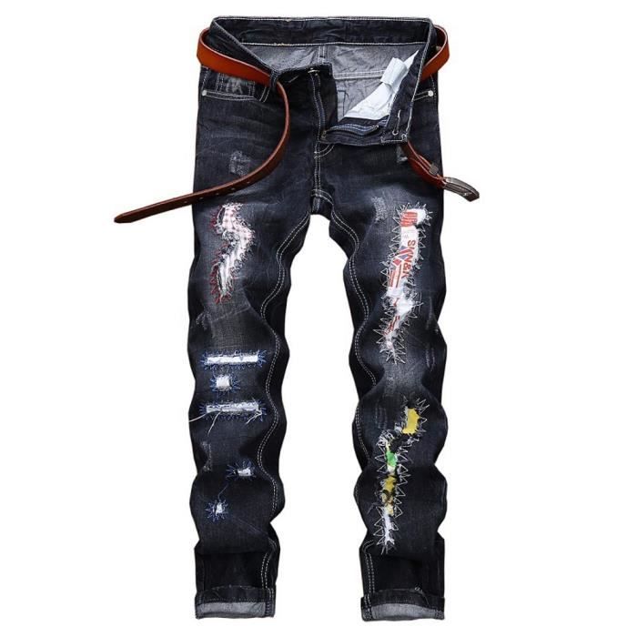 Jeans déchiré pour homme hot sale