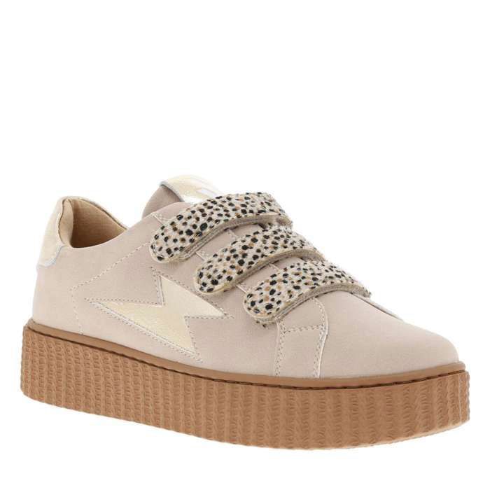 Baskets Tennis Femme Leopard Baskets Tennis Beige à Semelle à