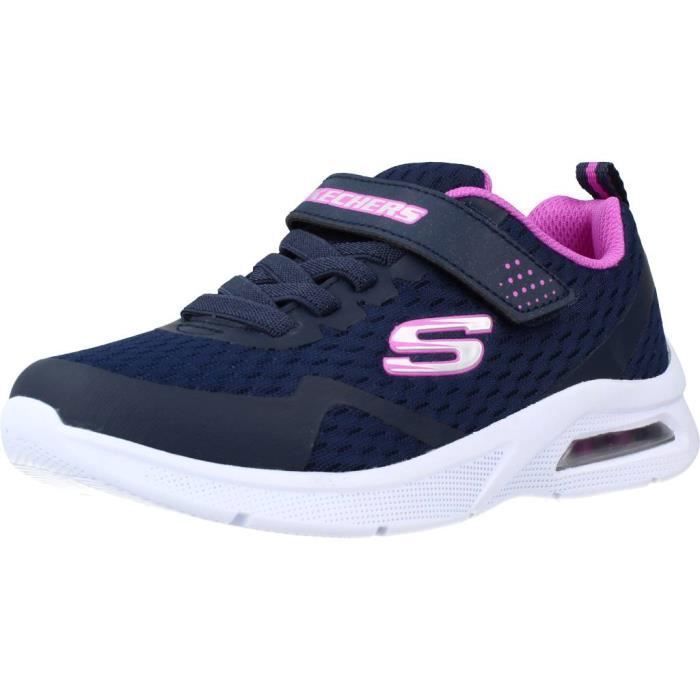 Skechers Basket enfant - SKECHERS - 104852 - Bleu - Lacets et scratch - Textile