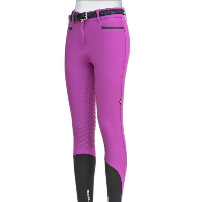 Pantalon équestre Equiline Colinec Pour Femme - Taille 40 (US 8), Bleu, Pleine Assise, Neuf Sous Emballage