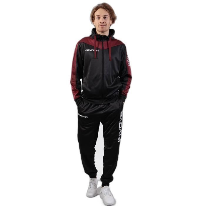 Survêtement Ensemble Givova Enfant - Taille 12 Ans - Noir/Bordeaux - Neuf Avec étiquettes