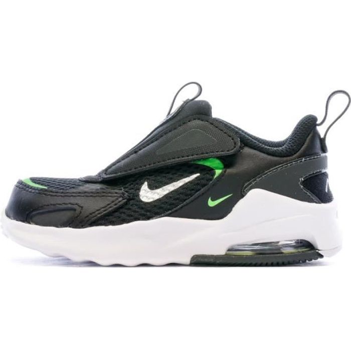 Baskets Enfant Nike Air Max Bolt - Noir/Vert - Tige Textile et Synthétique  - Fermeture Scratch