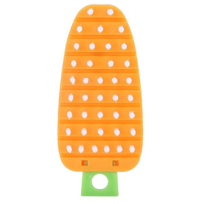 Brosse à Légumes Flexible Pliable - Forme Carotte Multi-segments, Pour Nettoyer Fruits Et Légumes (14 Cm)