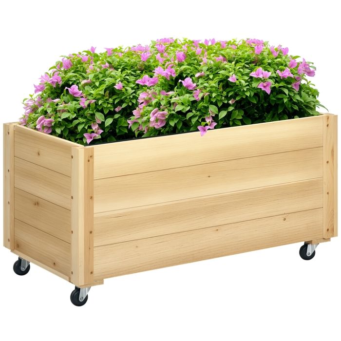 Outsunny - Jardinière - Bois de sapin - 89x48x47cm - Bois naturel