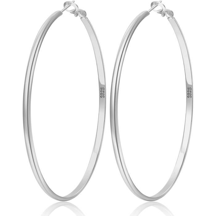 Boucles D'oreille En Argent Rhodié Motif Coeur Pavé Oxydes Blancs Et Fermoir Dormeuse