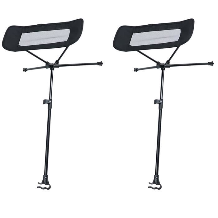 2 Repose-cannes Réglables Et Légers Pour Pêche à La Carpe - 28 Cm, En Alliage, Noir - Par Olax