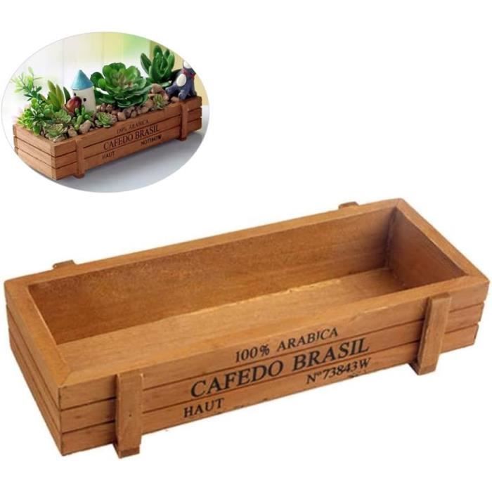 Jardinière De Fenêtre Rectangulaire Avec Système D'Auto-Arrosage - 40x15x12 Cm - Matériau PP Épaissi - Pour Intérieur/Extérieur