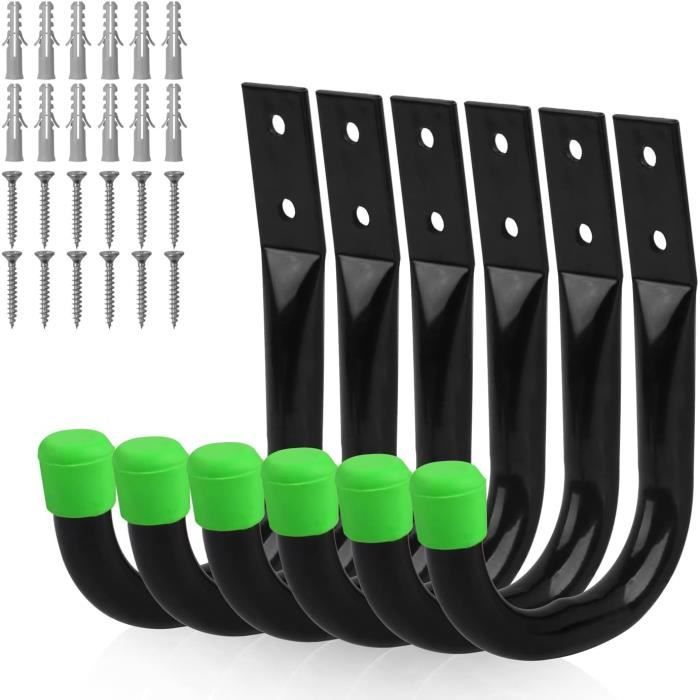 Lot De 6 Crochets Utilitaires En Acier Shepherd Hardware 8096E - 3 Tailles Pour Rangement Garage