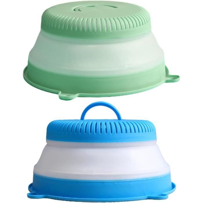 Lot De 3 Plateaux Micro-ondes Pliants QUHUOYAO - Avec Poignées - Multifonction Cuisine Vapeur Et Rangement