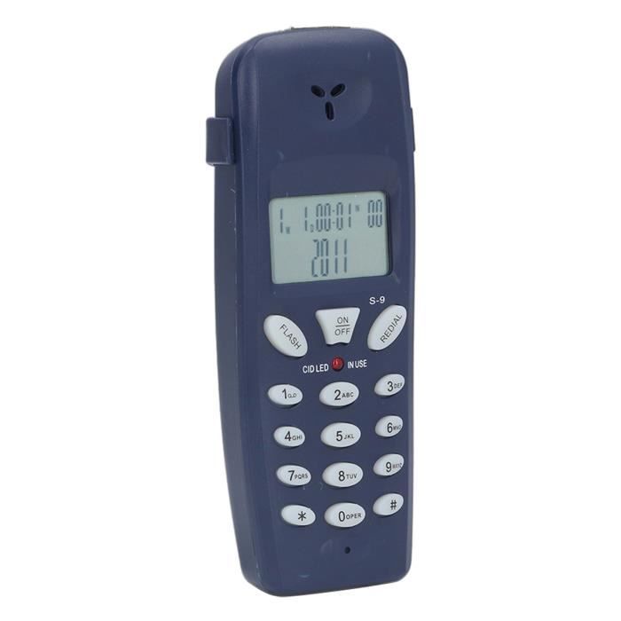 Tbest Téléphone filaire LCD 16 bits Caller ID Rappel pour Maison Bureau ...