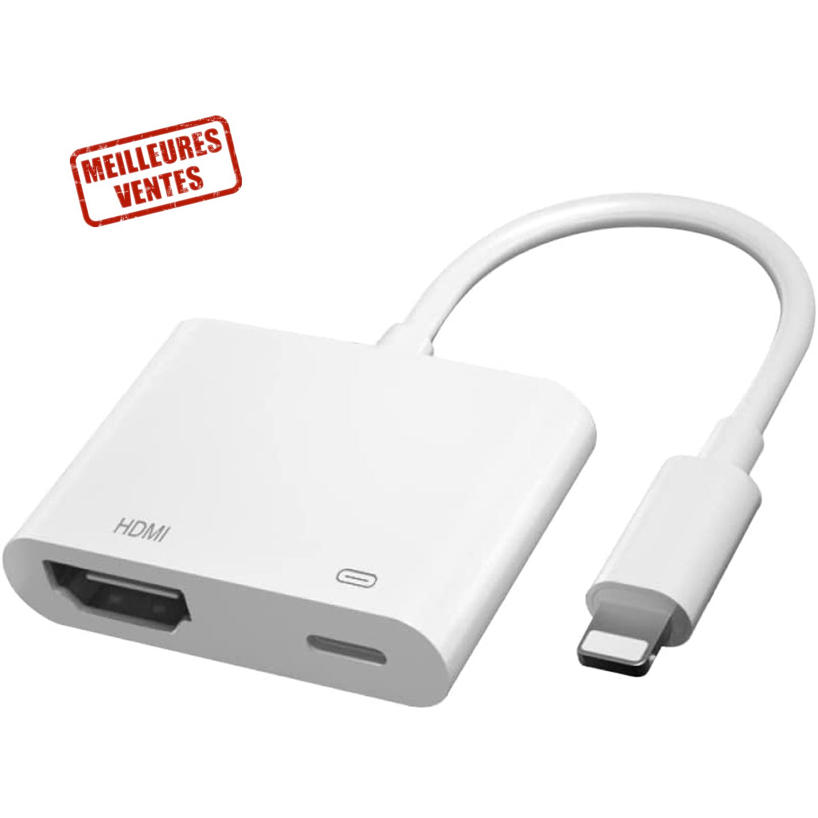 TD® Adaptateur Lightning vers AV numérique - Convertisseur audio-vidéo - accessoire multimédia- connectique lightning HDMI-VGA