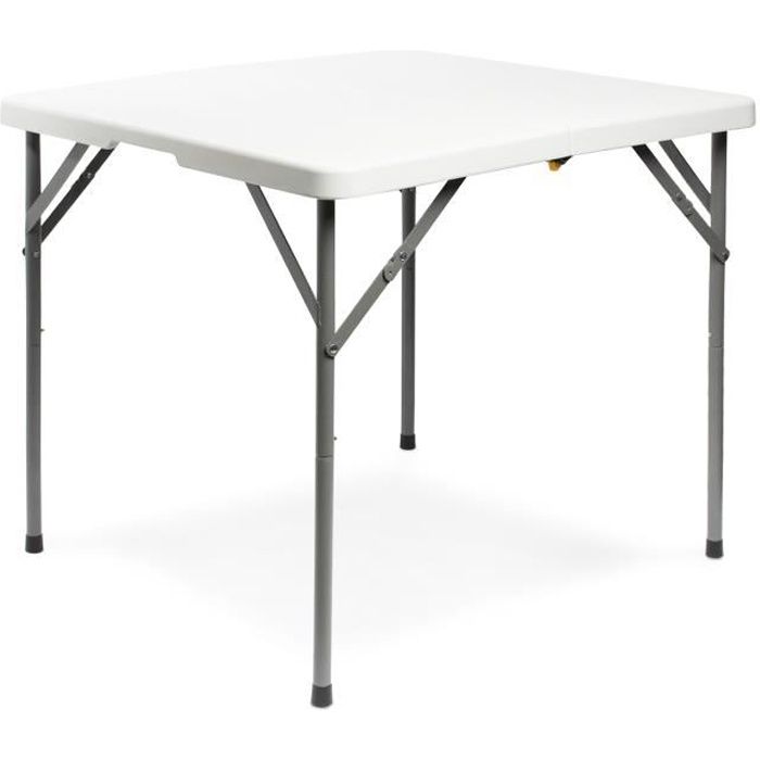 Todeco Table Pliante de Jardin carrée, Traiteur Pliante Table 86.5