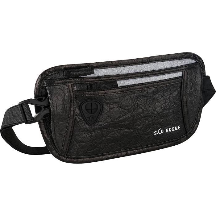 Ceinture d'argent de voyage bloquant RFID, sac banane étanche