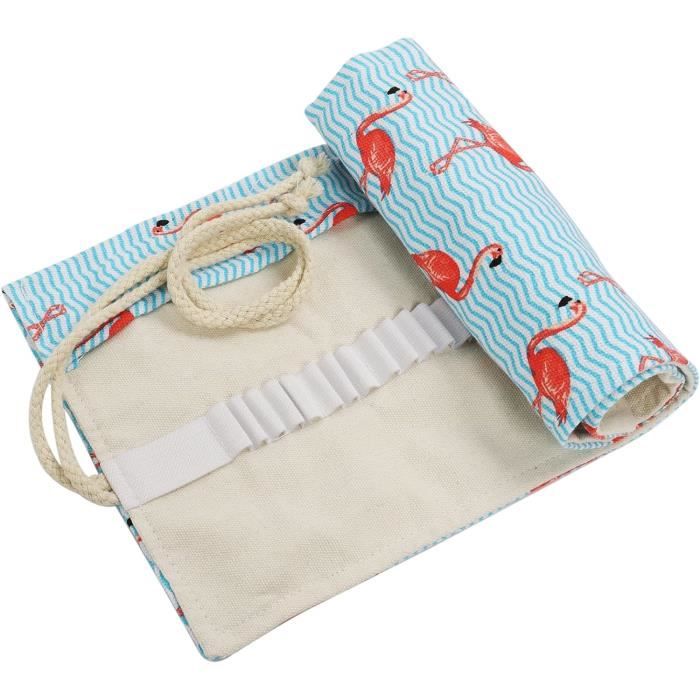 Lot De 4 Pochettes à Glissière En Toile – Trousse De Rangement – Sacs Crayon – Beige