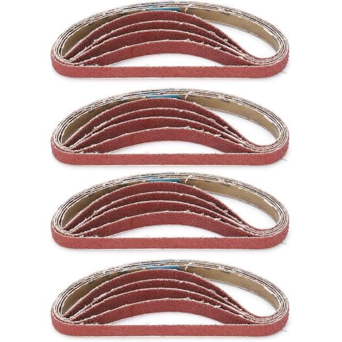 Bande Abrasive SOURCING MAP 5Pcs 9mm X 538mm Bandes Ponçage 400 Grain
