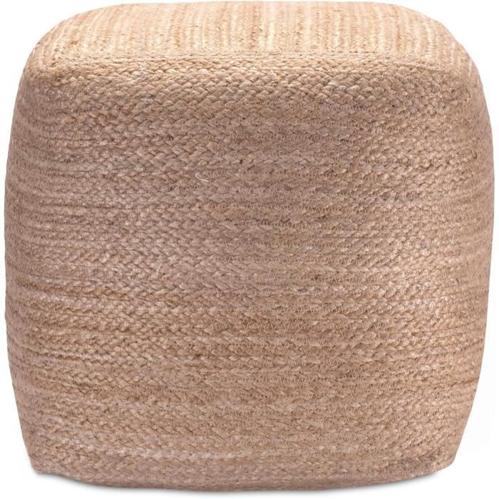 Pouf - TRAHOO - Repose-Pieds Tressé En Toile De Jute - Style Bohème ...