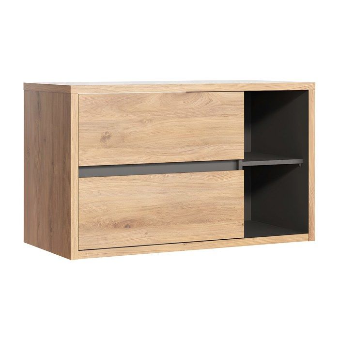 Meuble sous vasque suspendu coloris naturel - 100 cm - PURNAL