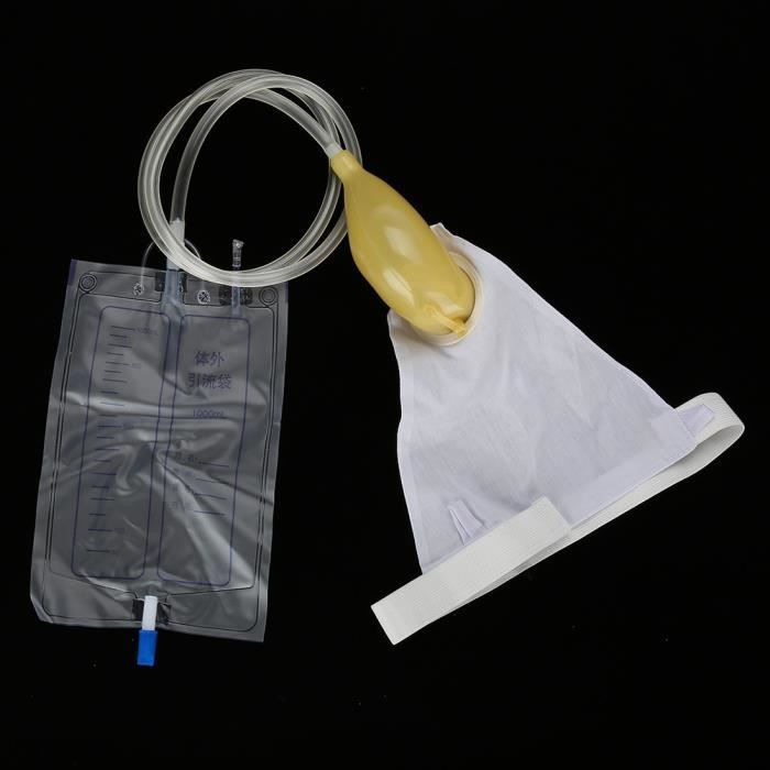 DUO Sac d'urine en plastique pour hommes et femmes, sac d'urine en silicone avec capteur de débordement de conteneur d'urino