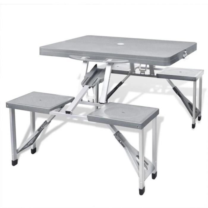 Table De Camping Pliable Aluminium 90 X 60 X 70 Cm - -Confort Table De Camping Pliable Aluminium 90 X 60 X 70 Cm - -Confort
