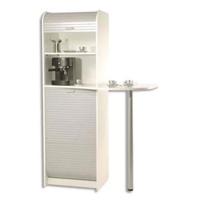 Étagère De Rangement 2 Niveaux Avec Tiroir - Pour Machine à Café, Micro-ondes, Imprimante - Bureau Ou Cuisine - Noir