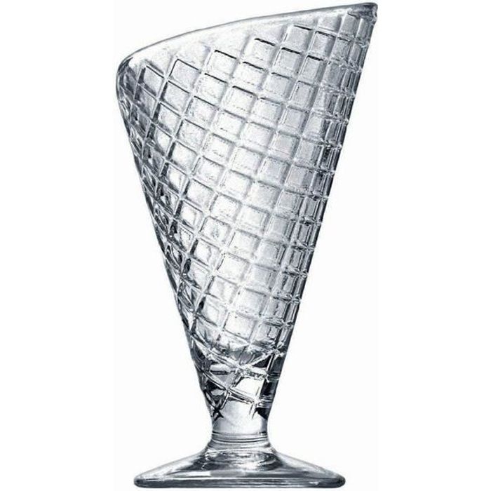 Lot De 6 Coupes A Glace Gelato En Verre 28 Cl Cdiscount Maison