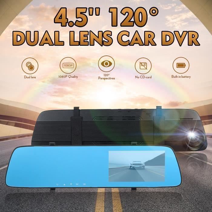 Dashcam 10 Pouces écran Tactile - Caméra Avant/arrière 1080P - Vision Nocturne 170°