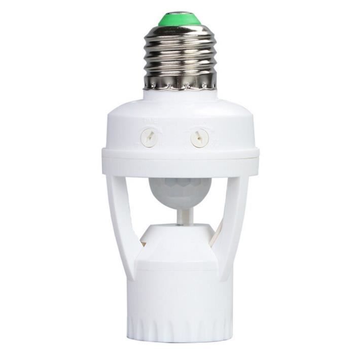 PIED DE LAMPE,round motion sensor-e27--Douille E27 avec détecteur de ...
