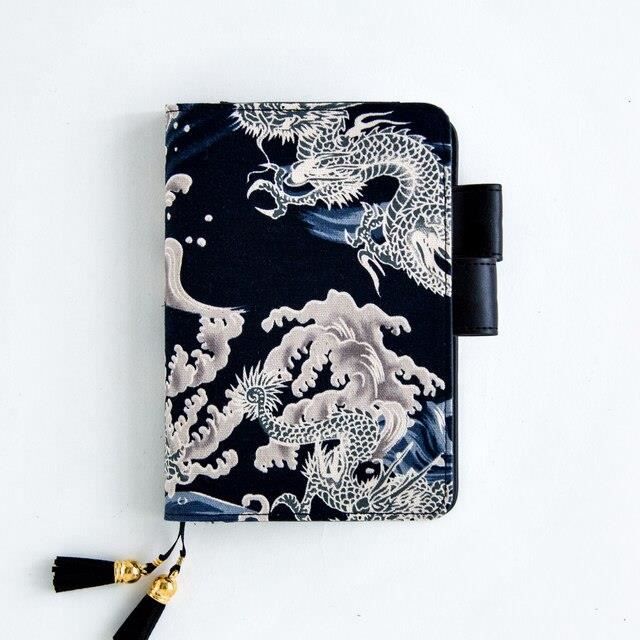 Housse De Protection En Tissu Pour Cahier A5 - Couverture Lavable Anti-poussière - Fait Main