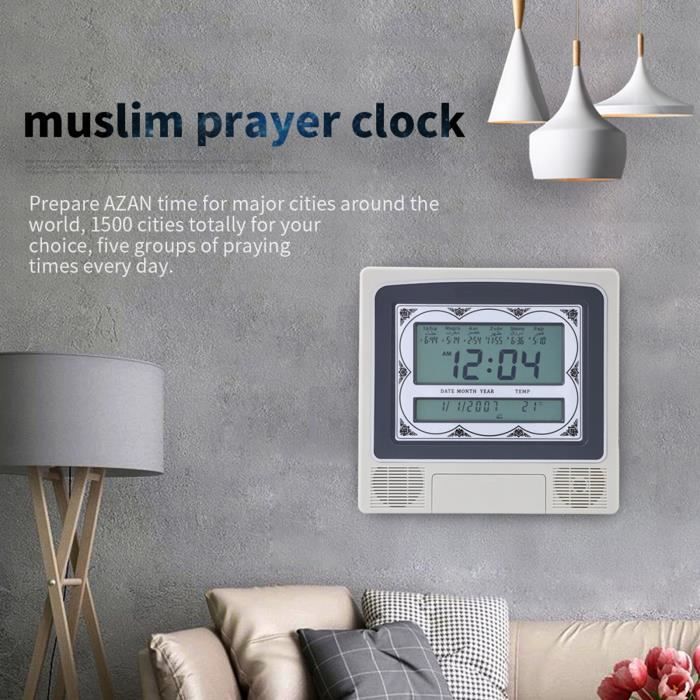 Horloge de prière islamique musulmane priant Azan Athan réveil