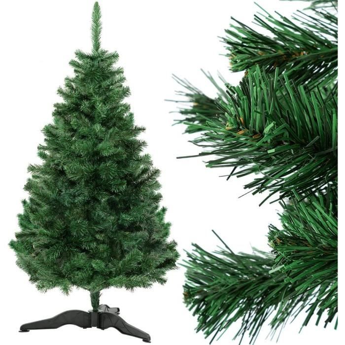 Sapin de Noël Artificiel ,Sapin de Noel réaliste avec Pied en Plastique ,Matériau Ignifuge