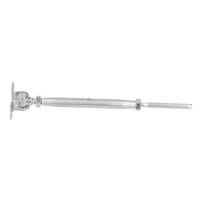 Ensemble Raccords Garde-Corps 1/8 à 3/16 Pouces - Tendeurs Acier Inoxydable Pour Câble 3-4mm Sur Poteau Bois