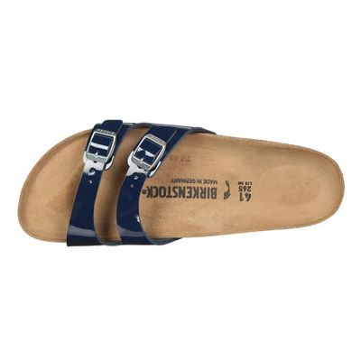 Mules Birkenstock Ibiza Birko Flor BK34427339 Vernis Bleu Rouge Mixte Cuir Adulte Bleu Rouge Cdiscount Chaussures